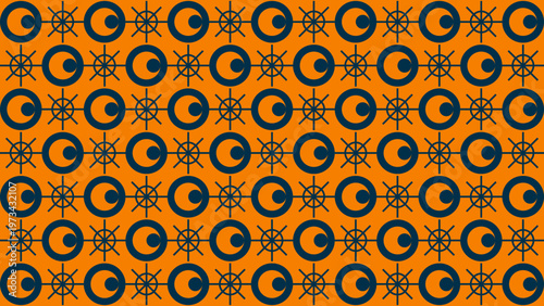 Abstract Seamless Pattern: A mesmerizing interplay of geometric shapes, creating a visually captivating and dynamic design.