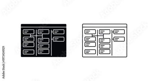 Wireframe design elements set with black and white UI templates Vector