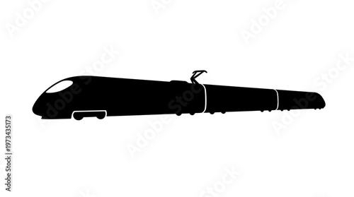 silhouette of high speed train on background for Transportation and