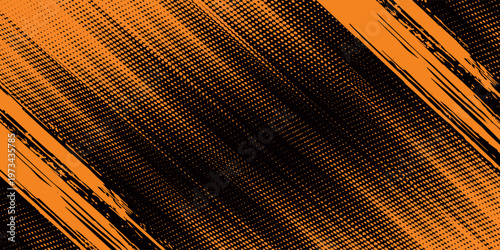orange black brush Car sticker wrap pattern banner abstract sporty lines black orange color combination grunge brush modern pattern racing motorsport design.vector illustration. eps 10