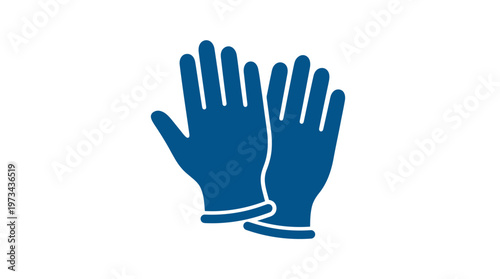 protective gloves icon isolated on background