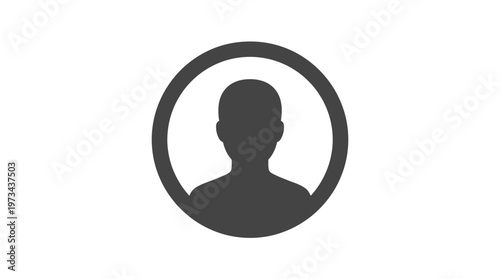 Anonymous Profile Icon: A simple yet impactful silhouette of a person within a circular frame, representing identity and the power of anonymity. 