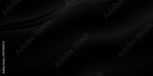 Black oblique straight line background. Masculine dark linear abstract wallpaper. Elegant luxury striped gradient texture. Grey diagonal lines backdrop for flyer, banner, poster, presentation. Vector