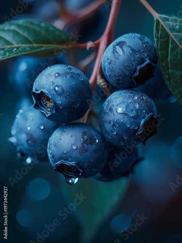 Gemini berkata

A macro close-u of fresh organic blueberries on a branch and isolated on white or blue backgrounds creates a healthy juicy berry snack perfect for a raw diet ingredient or sweet fruit 