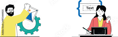 Collaboration between developers and content creators in digital workflows