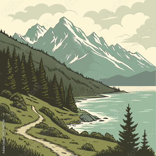 mountain lake in the mountains