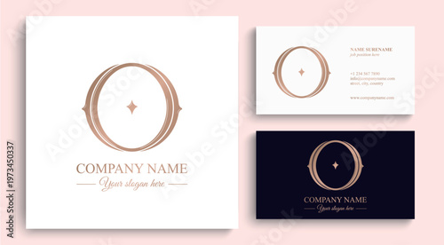 Letter O logo monogram in classic serif style with subtle decorative elements. Clean logotype for personal branding, corporate identity and premium design.