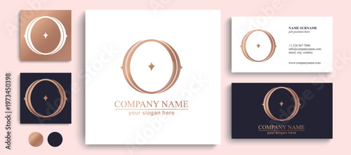 Letter O logo monogram in classic serif style with subtle decorative elements. Clean logotype for personal branding, corporate identity and premium design.