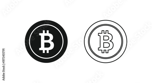 Bitcoin Logo Cryptocurrency Symbol Vector