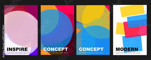 Abstract colorful vertical banners a modern design collection for branding and promotional materials