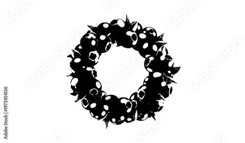 Title:
Ripe bilberry circle composition modern gradient vector illustration isolated on white background for fresh fruit branding