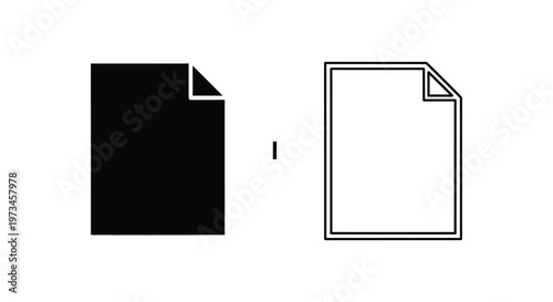 Black and white paper comparison Vector