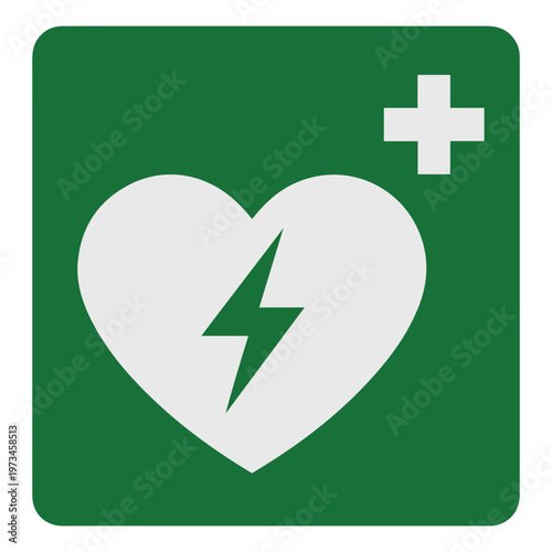 aed defibrillator icon flat vector design