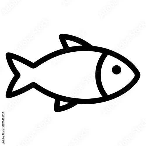 Photos fish seafood icon line vector design