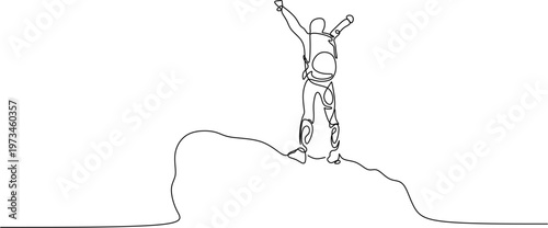 Continuous line drawing of a woman runner stretching, minimalist female athlete warmup exercise vector illustration.