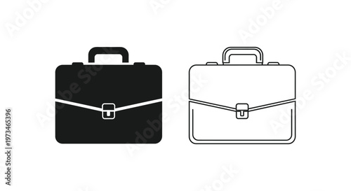 briefcase icon set Vector