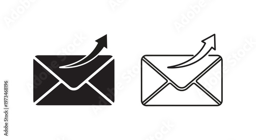email icons, envelope symbols, mail signs, communication icons Vector