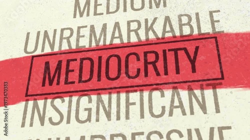 Mediocrity 3D Scrolling Title Animation