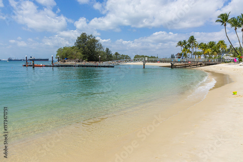 Views of Siloso beach Singapore 