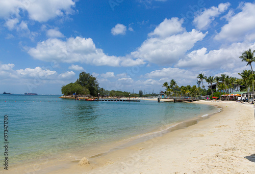Views of Siloso beach Singapore 