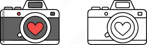 Digital Photo Camera With Heart Lens