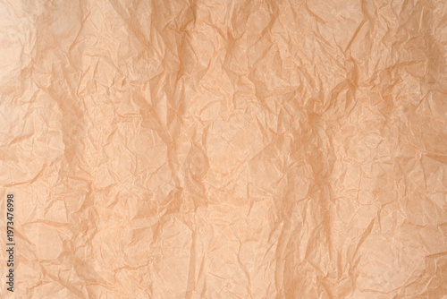 Crumpled paper as background. Top view.