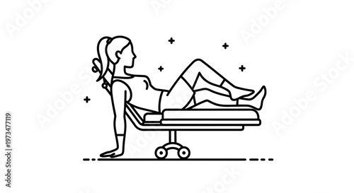 Woman exercising on a gym bench with weights, fitness and healthy lifestyle concept