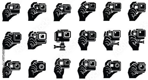 Collection of various camera icons.