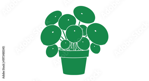 Green Mushrooms in Pot.