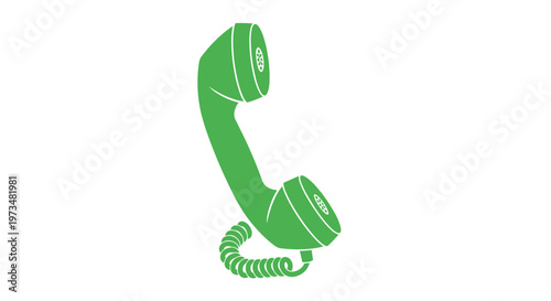 Green Telephone Handset Device.