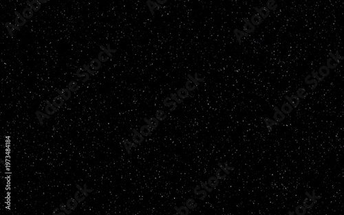 Twinkling lights on black background. Distressed uneven noise texture overlay. Glowing small particles or snowfall.