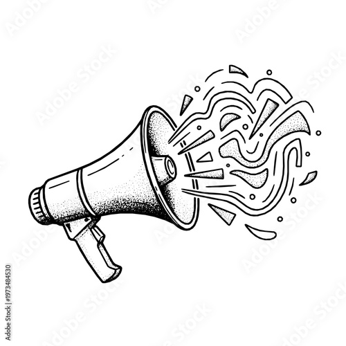 Мегафон: графічний елемент для соціальної реклами