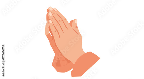 Hands in Prayer Position.