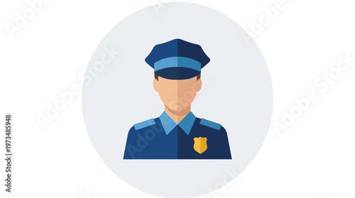 Illustration of a police officer avatar.