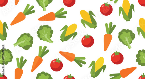 Fresh vegetables scattered on a flat surface for display