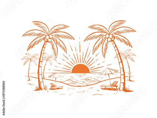 Beach club. Endless summer artwork. Tropical vintage design. Surfing club artwork. Summer vibes artwork. Ocean wave artwork.