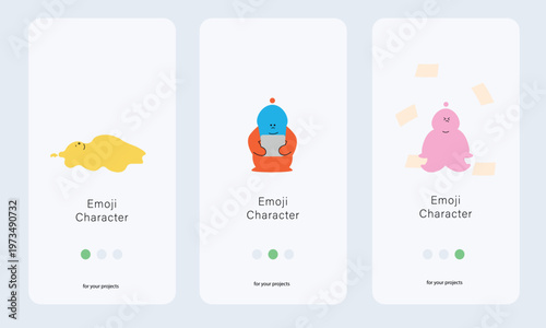 Mental health daily life situations with abstract characters, anxiety burnout self care and therapy illustration set