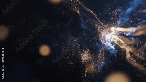 Wallpaper Mural Abstract glowing energy trails and particles in motion. Torontodigital.ca