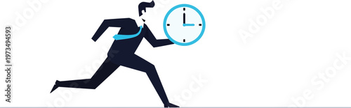 Portal runner a silhouette with a time bending portal