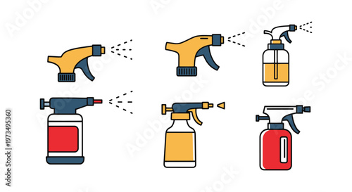 Oil Sprayer Line art vector creative abstract graphic