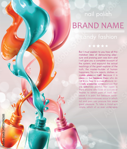 pink nail polish brand poster 