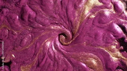 Wallpaper Mural Abstract Macro Shot of Purple and Gold Ink Swirling in Slow Motion. Torontodigital.ca