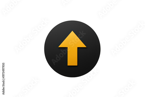 Free Download Up arrow icon symbolizing progress, growth, and increasing success, upload, move up, forward direction - GFXLoad
