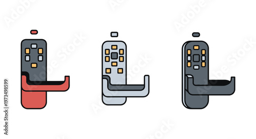 Remote Holder Line art vector modern abstract design illustration