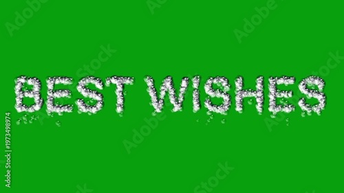 Green Screen Best Wishes Text with Falling Bubbles Animation
