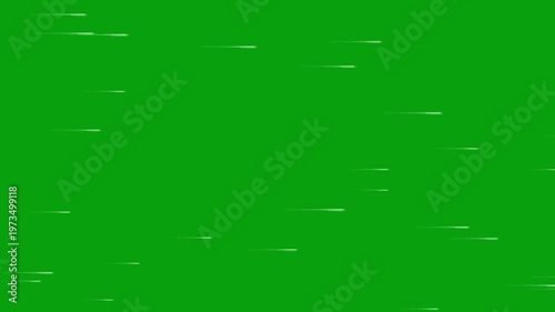 Green Screen Fast Shooting Stars Flying Left to Right Animation

