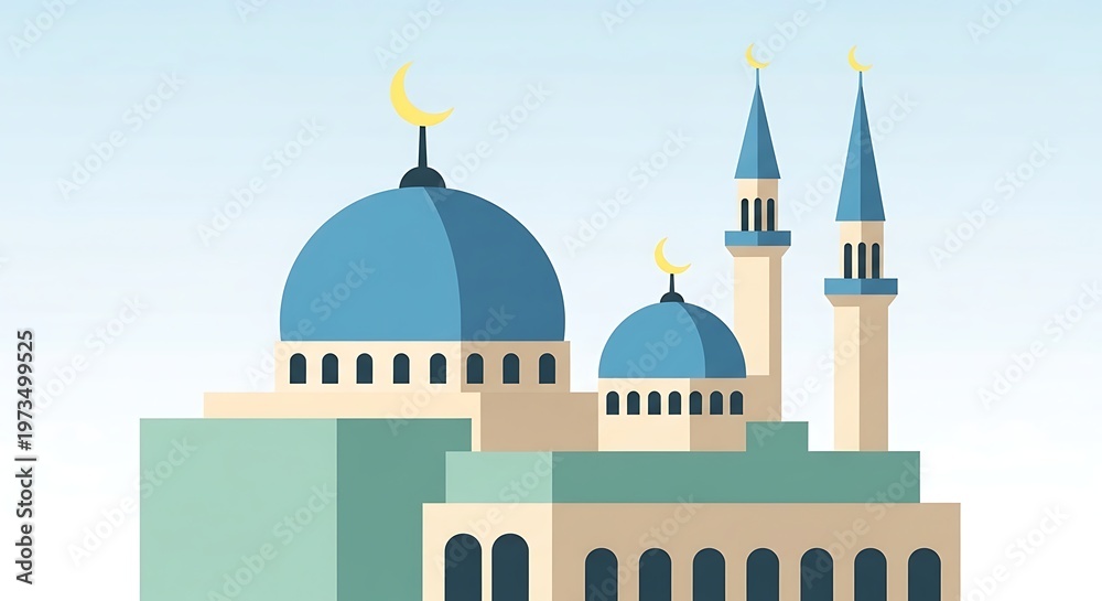 Fototapeta premium Illustration of a mosque architecture.