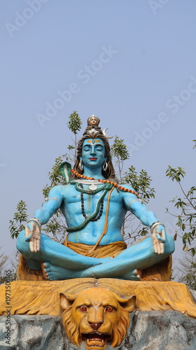 Bild auf Leinwand Shiva Statue in Rishikesh, India: Religious Art