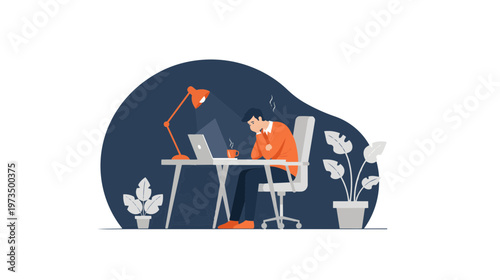 Two men moving boxes and office equipment in a workspace environment