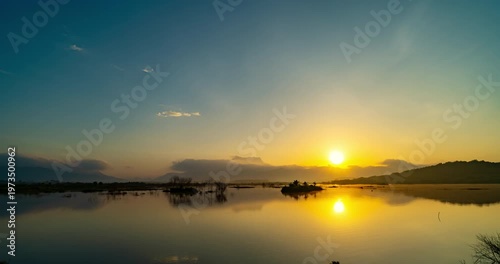 Beautiful 4K Time lapse of Majestic sunrise or sunset sky landscape Amazing light of nature cloudscape sky and Clouds moving away rolling.Colorful dark sunset cloud Footage timelapse Travel background
